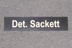 Sign-Det. Sackett, stock number S-2044b