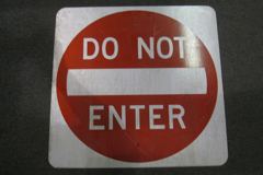 Sign-Do Not Enter, stock number S-2081