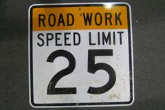 Sign-Road Work Speed Limit 25, stock number S-2082