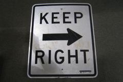 Sign-Keep Right -->, stock number S-2090