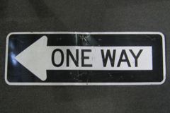 Sign-ONE WAY, stock number S-2096