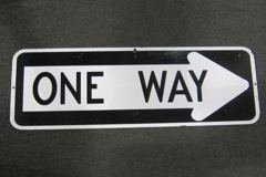 Sign-ONE WAY --->, stock number S-2097a