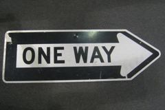 Sign-ONE WAY --->, stock number S-2098