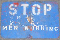 Sign-Stop Men Working/Stop, stock number S-2109