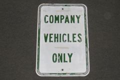Sign-Company Vehicles Only, stock number S-2129