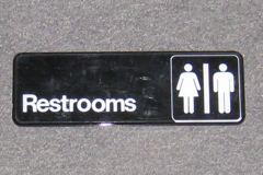 Sign-Restrooms, stock number S-2141
