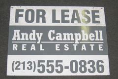 Sign-For Lease Andy Campbell Real Estate..., stock number S-2149