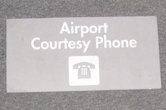 Sign-Airport Courtesy Phone, stock number S-2150