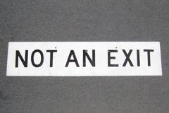 Sign-Not An Exit, stock number S-2182