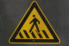 Sign-international symbol for crosswalk, stock number S-2194