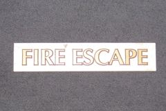 Sign-Fire Escape, stock number S-2221
