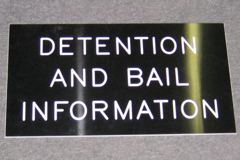 Sign-Detention And Bail Information, stock number S-2246