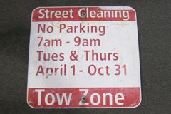 Sign-Street Cleaning No Parking, stock number S-2301