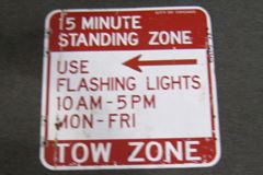 Sign-15 Minute Standing Zone ----->, stock number S-2302
