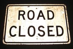 Sign-Road Closed, stock number S-2321