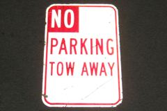 Sign-No Parking Tow Away, stock number S-2323