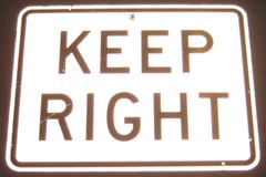 Sign-Keep Right, stock number S-2337