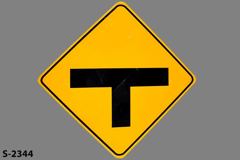 Sign-"T" intersection, stock number S-2344