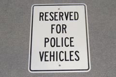 Sign-Reserved for police vehicles, stock number S-2364