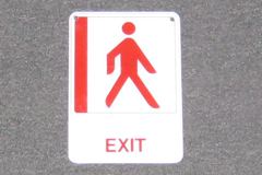 Sign-Exit w/ international symbol, stock number S-2369