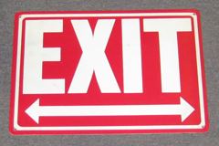 Sign-Exit <--->, stock number S-2392