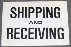Sign-Shipping & Receiving, stock number S-2400