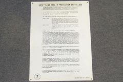 Sign-Safety + Health Protection On Job, stock number S-2426