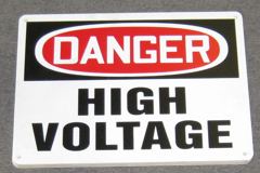 Sign-Danger High Voltage, stock number S-2430