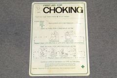 Sign-First Aid Choking, stock number S-2434