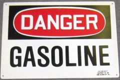 Sign-Danger Gasoline, stock number S-2439