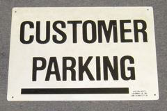 Sign-Customer Parking, stock number S-2451