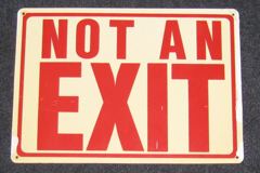 Sign-Not an Exit, stock number S-2469