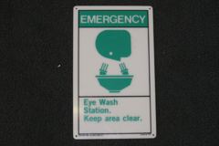 Sign-Eyewash station. Keep area clear. w/ symbol for eyewash, stock number S-2470
