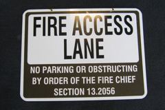 Sign-Fire Access Lane, stock number S-2523