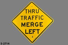 Sign-Thru Traffic Merge Left, stock number S-2714