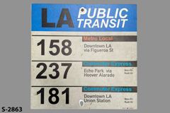 Sign-Bus Stop-LA Public Transit-158, stock number S-2863
