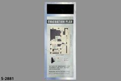 Sign-Evacuation Plan- w/ map of building, stock number S-2881