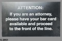 Sign-Attention: If You Are An Attorney, stock number S-2951