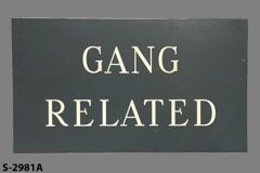 Sign-Gang Related, stock number S-2981a