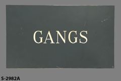 Sign-Gangs, stock number S-2982a