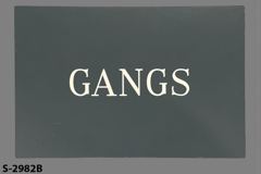 Sign-Gangs, stock number S-2982b