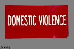 Sign-Domestic Violence, stock number S-2988