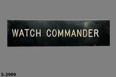 Sign-Watch Commander, stock number S-2999