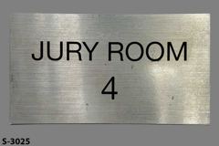 Sign-Jury Room 4, stock number S-3025