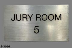 Sign-Jury Room 5, stock number S-3026