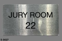 Sign-Jury Room 22, stock number S-3027