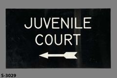 Sign-Juvenile Court <-----, stock number S-3029