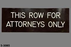 Sign-This Row For Attorneys Only, stock number S-3085