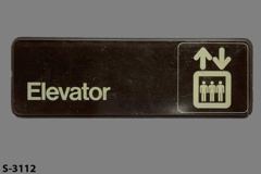 Sign-Elevator, stock number S-3112
