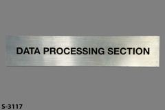 Sign-Data Processing Section, stock number S-3117